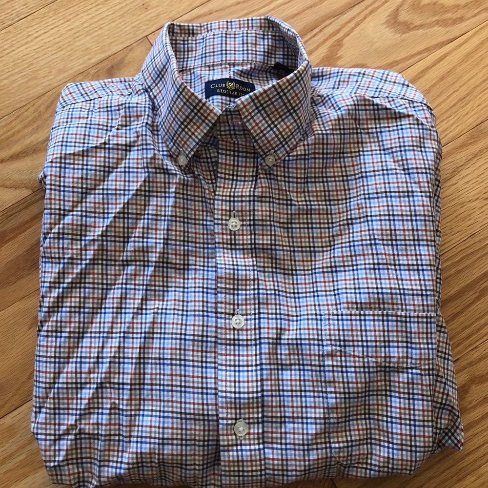 Club Room Plaid Dress Shirt